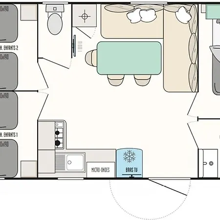 M.Home Acces E076 3Chbr/6Pers *